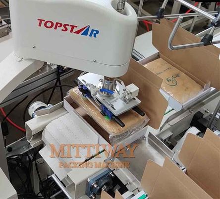Automatic Robot Bag Case Packer Adjustable Operating Speed