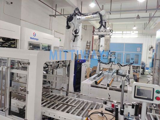 PLC Control Robotic Box Palletizer Machine With Multi Joint Robot Arm Number